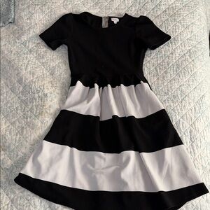 LuLaRoe Black and White Striped Dress